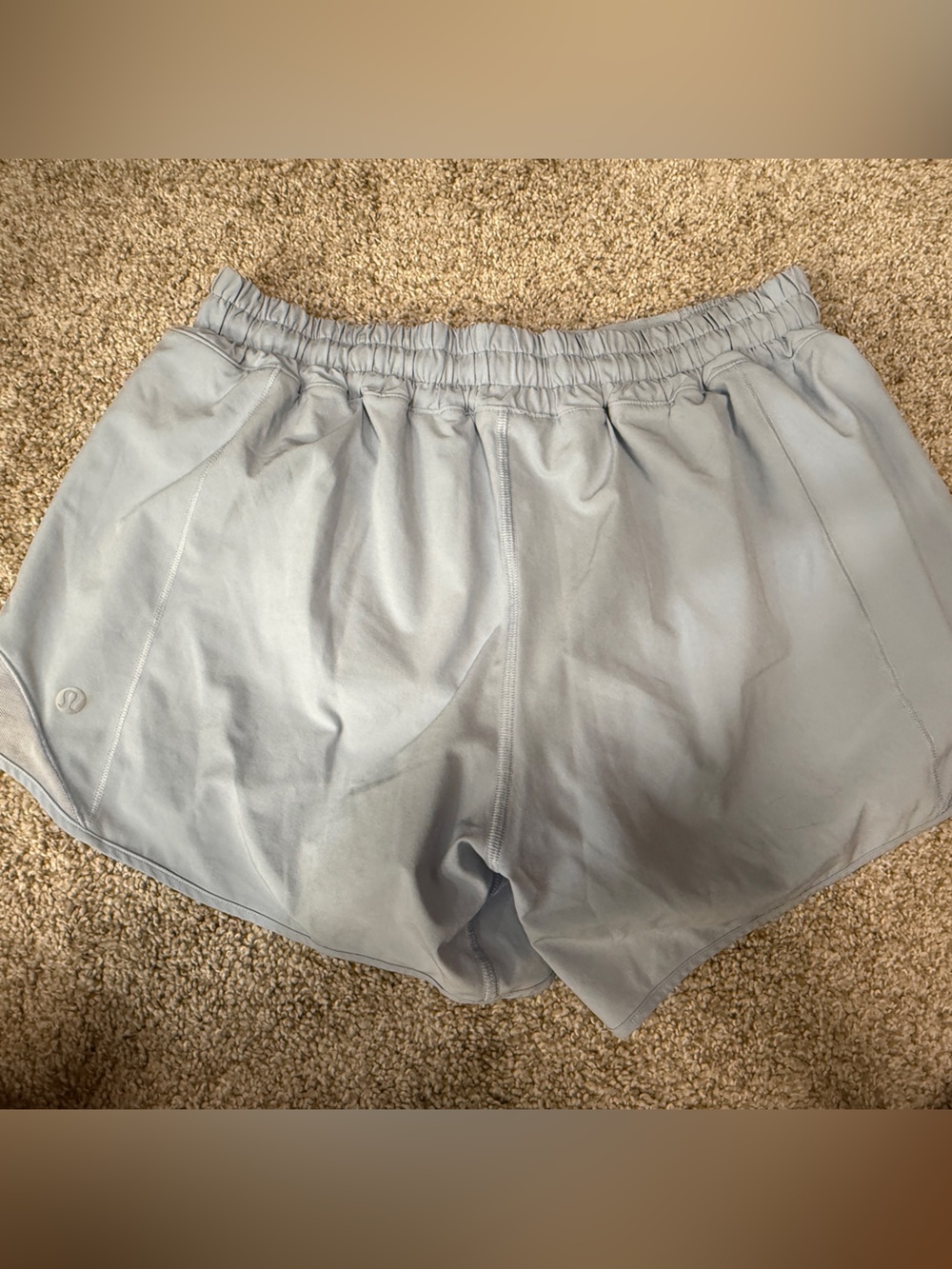 Lululemon Hotty Hot Blue Linen Shorts Mid Rise 4” - Picture 2 of 2